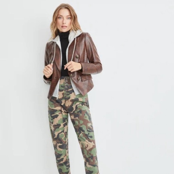 Veronica Beard Cooke Dickey Blazer in Brown Faux Crocodile Vegan Leather Size 2 - Picture 7 of 16